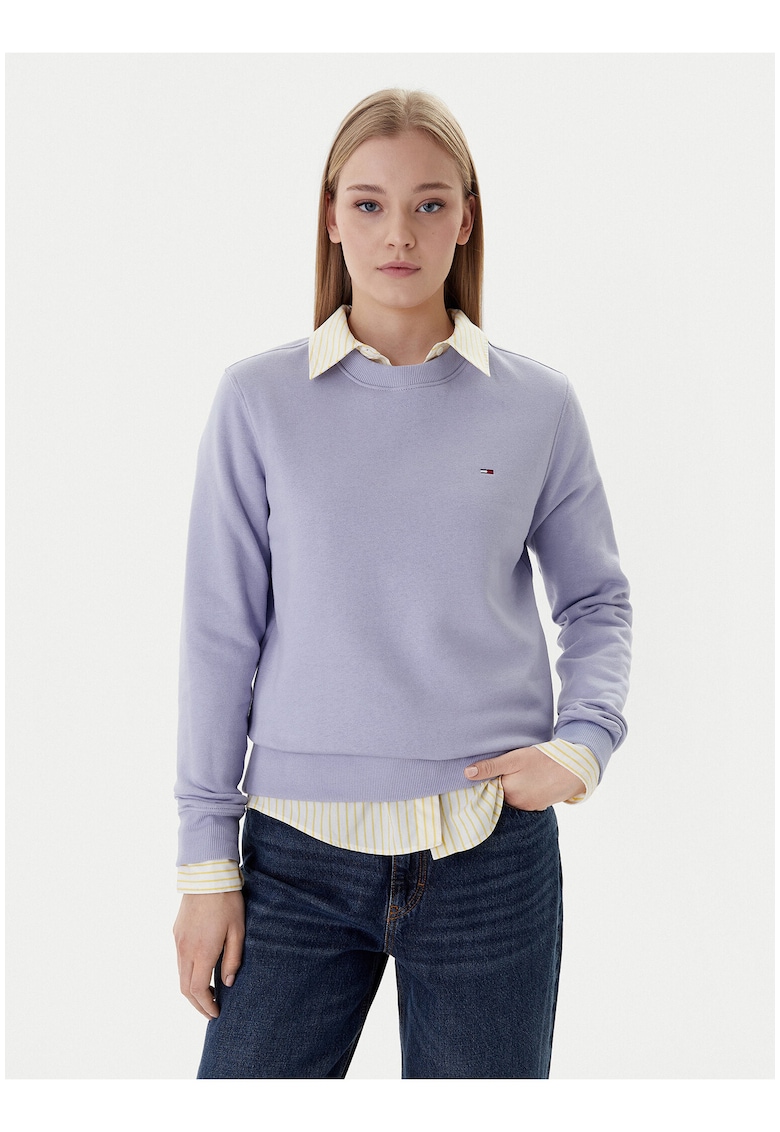 Bluza sport regular fit cu logo discret