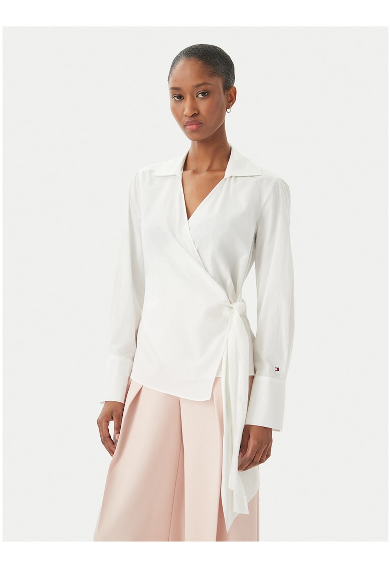 Camasa slim-fit din bumbac organic cu imprimeu uni