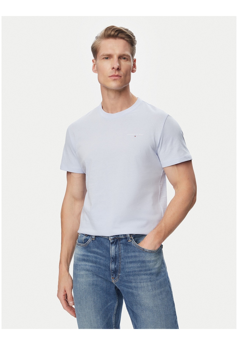Tricou cu maneci scurte si decolteu la baza gatului