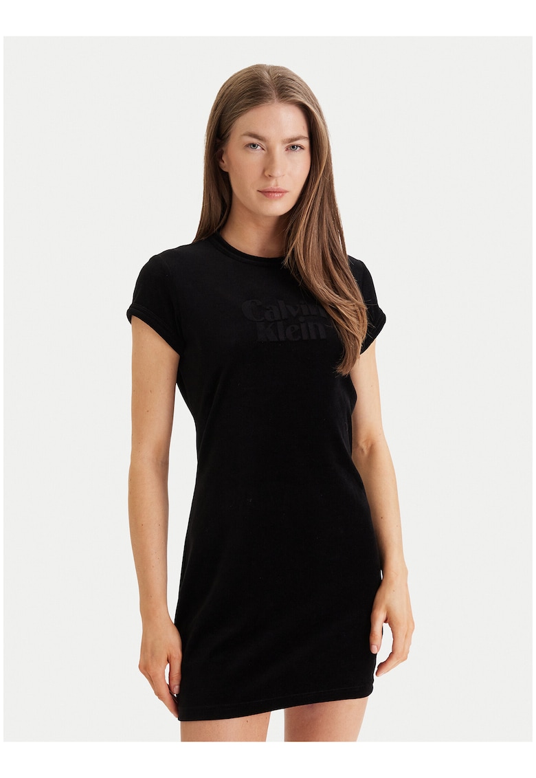 Rochie Slim cu logo pe piept