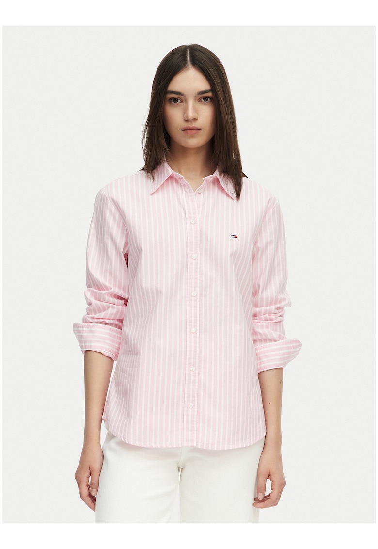 Camasa regular fit din bumbac cu model in dungi