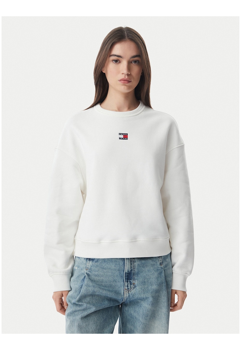 Bluza din bumbac cu logo discret