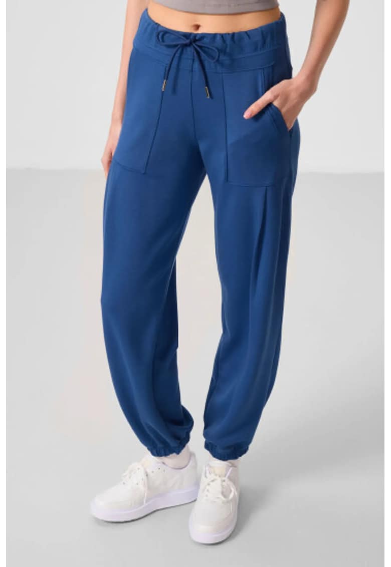 Pantaloni dama - relaxati - talie medie - Oxford Blue