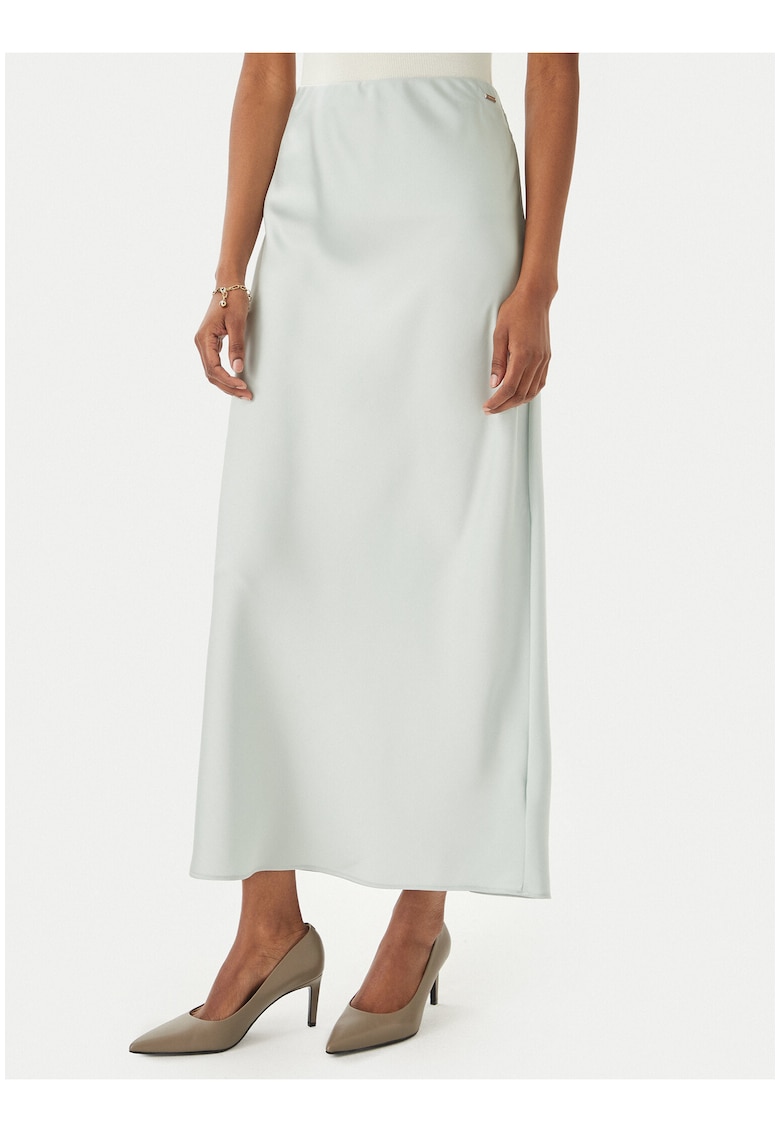 Fusta maxi cu aspect satinat
