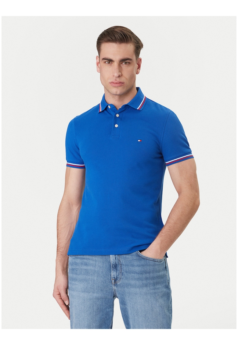 Tricou polo slim fit uni