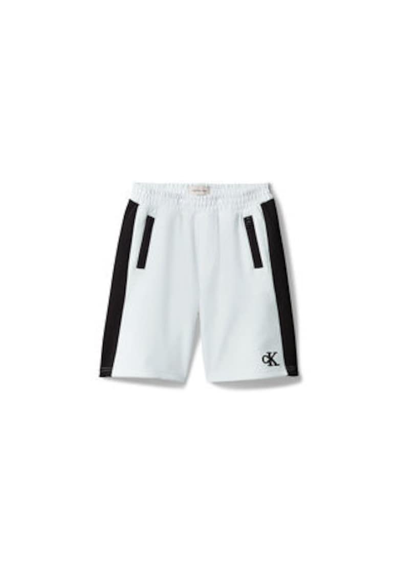 Pantaloni scurti cu logo si talie elastica