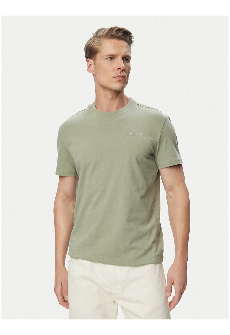 Tricou din bumbac cu model uni