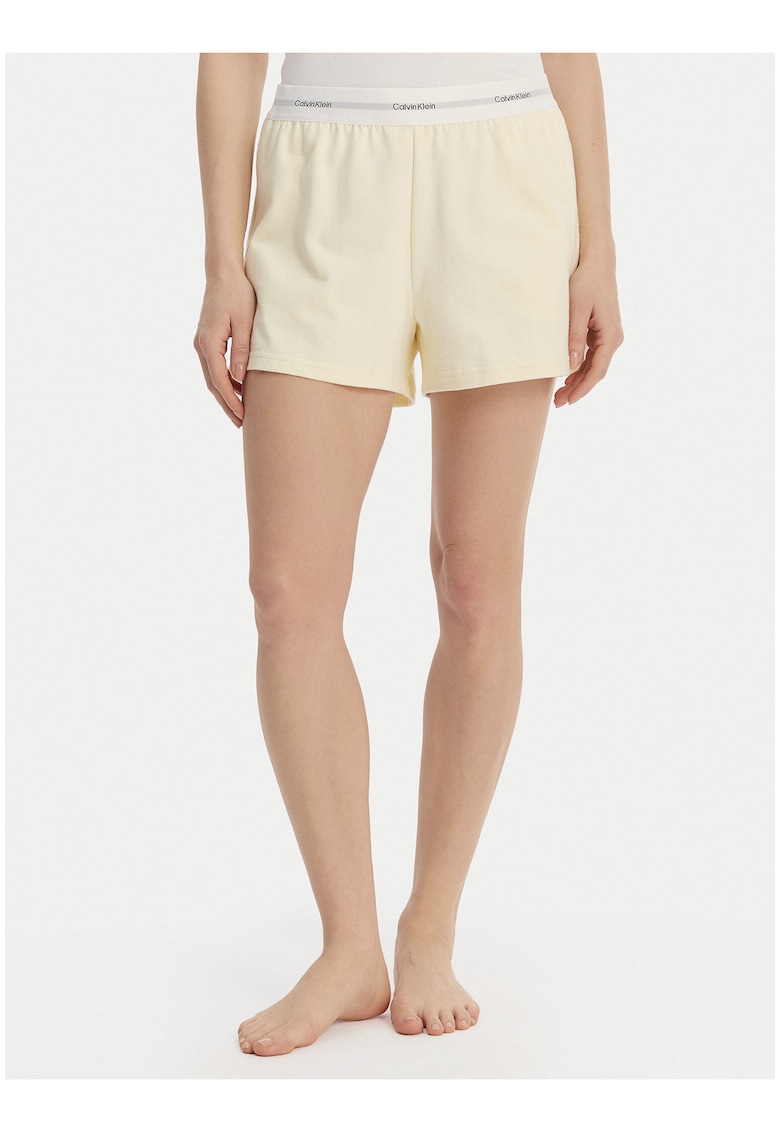 Pantaloni scurti de pijama cu banda logo in talie