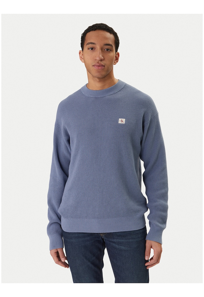 Pulover regular fit cu aspect texturat