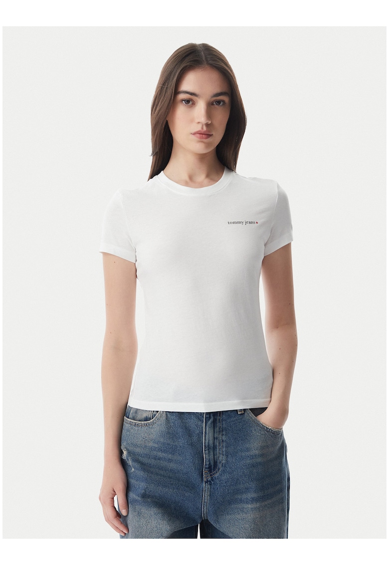 Tricou cu maneci scurte si model uni