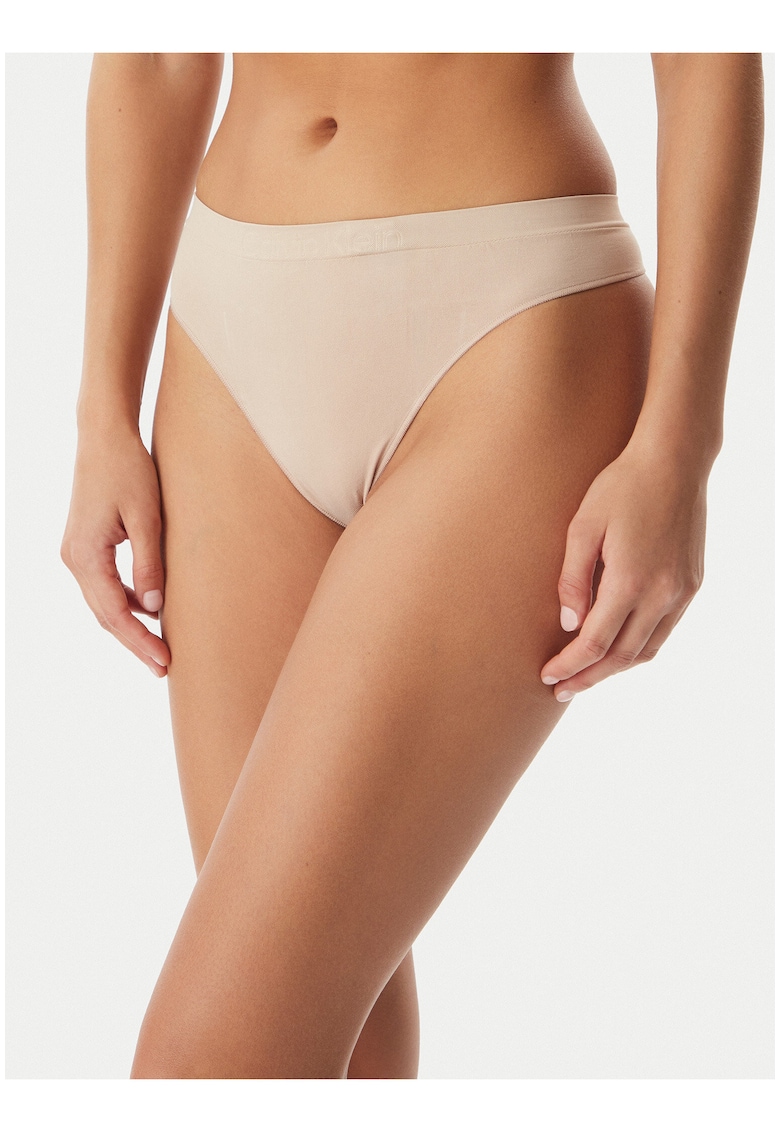 Set de chiloti tanga cu detaliu logo- 3 perechi