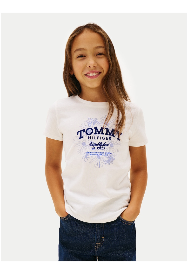 Tricou din bumbac cu model logo