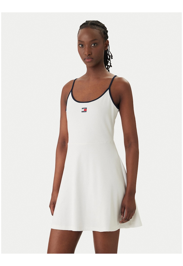 Rochie scurta drepta cu decolteul rotund