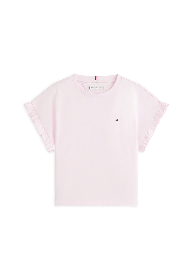 Tricou cu maneci scurte si decolteu rotund -