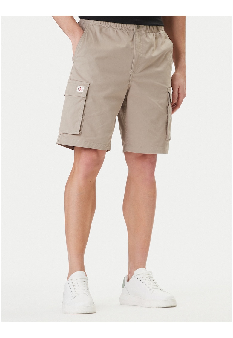 Pantaloni scurti cargo din amestec de bumbac -