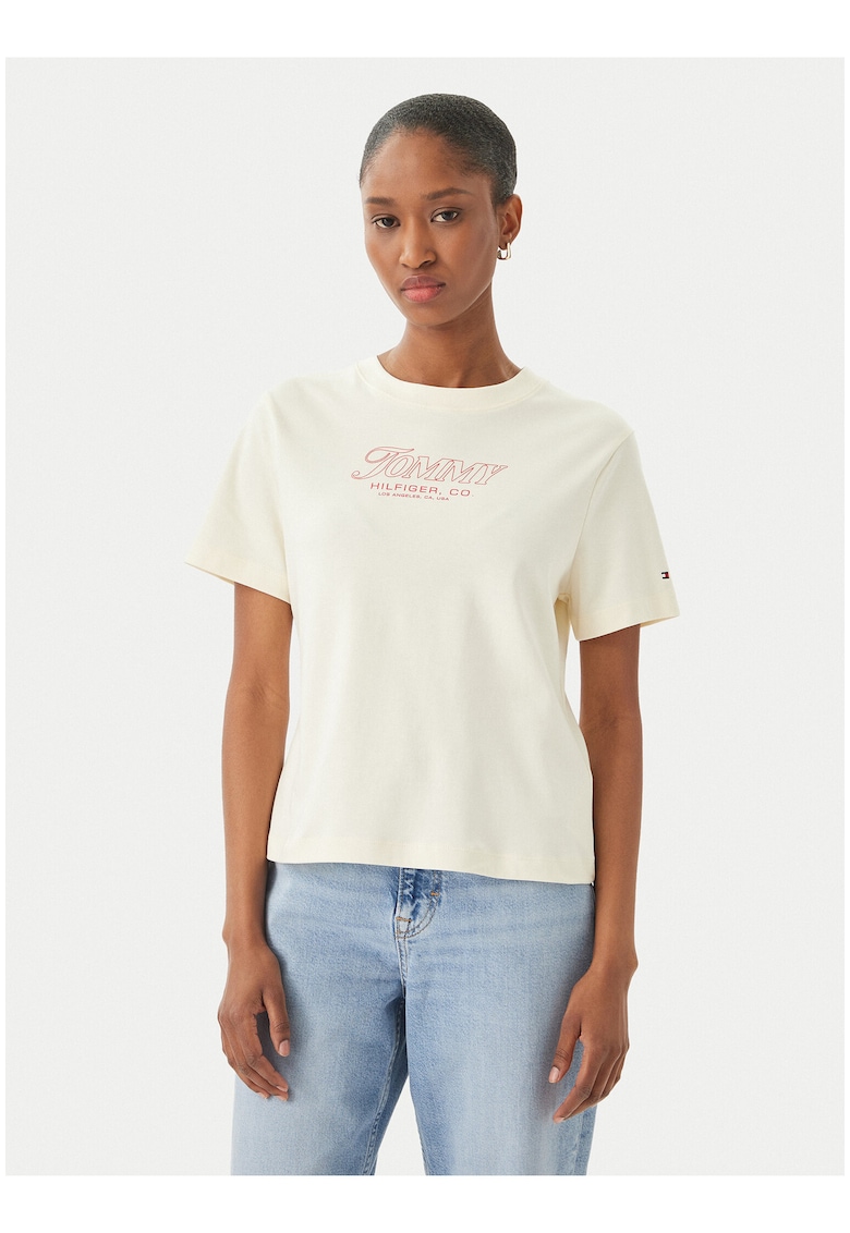 Tricou din bumbac cu imprimeu cu logo