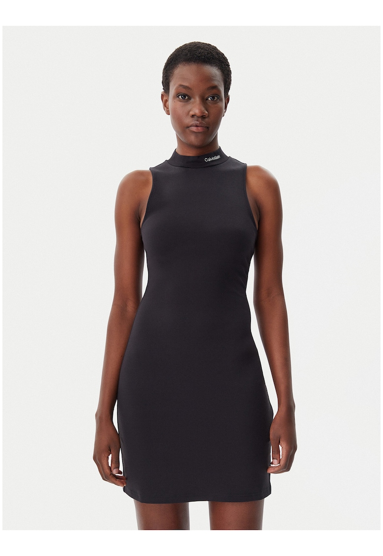 Rochie bodycon cu guler scurt -