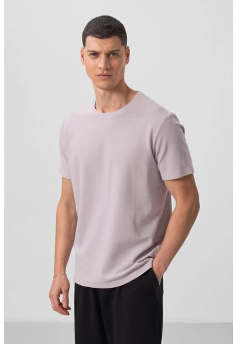 Tricou barbatesc - regular fit - elastic - piatra naturala - bumbac - poliester - elastan