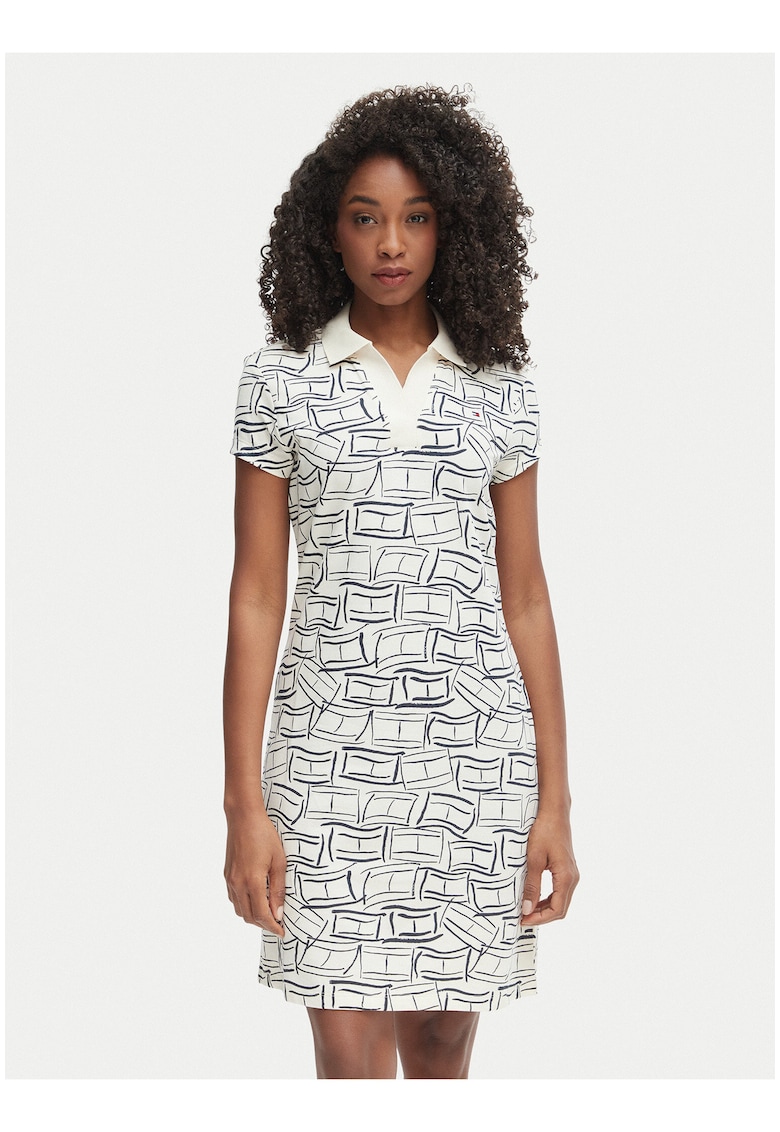 Rochie din bumbac cu maneci scurte