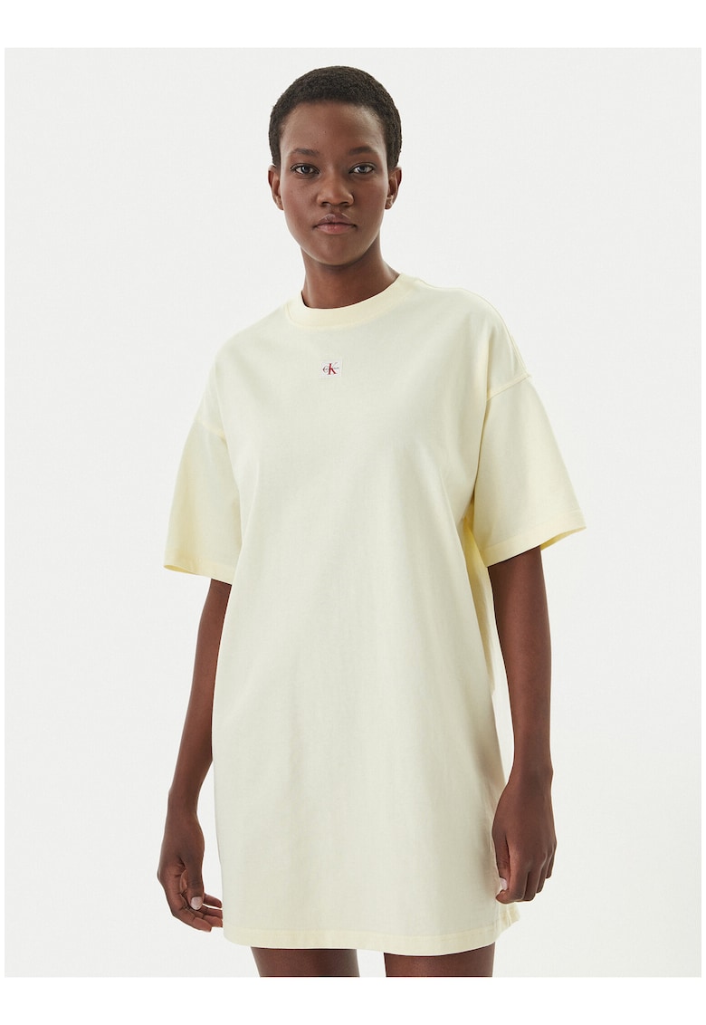 Rochie tricou lejera cu maneci cazute
