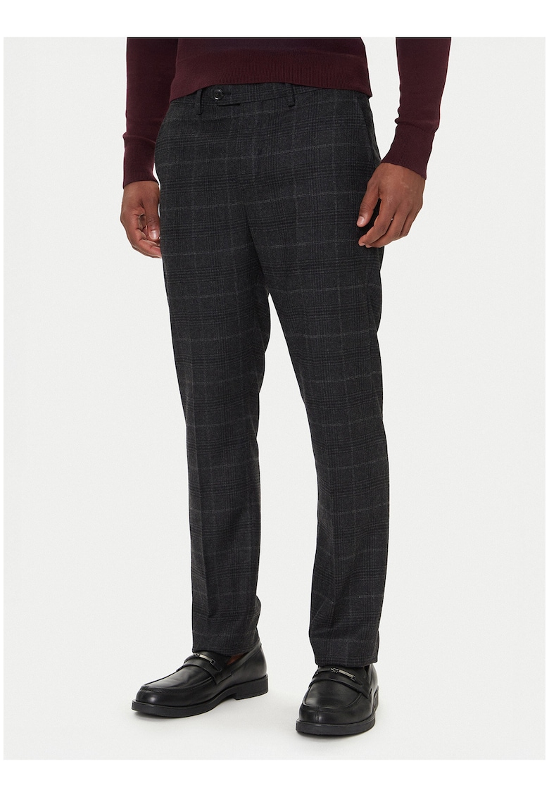 Pantaloni chino din amestec de lana -