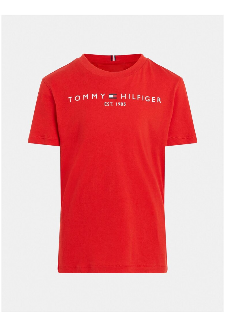 Tricou din bumbac cu logo pe piept -