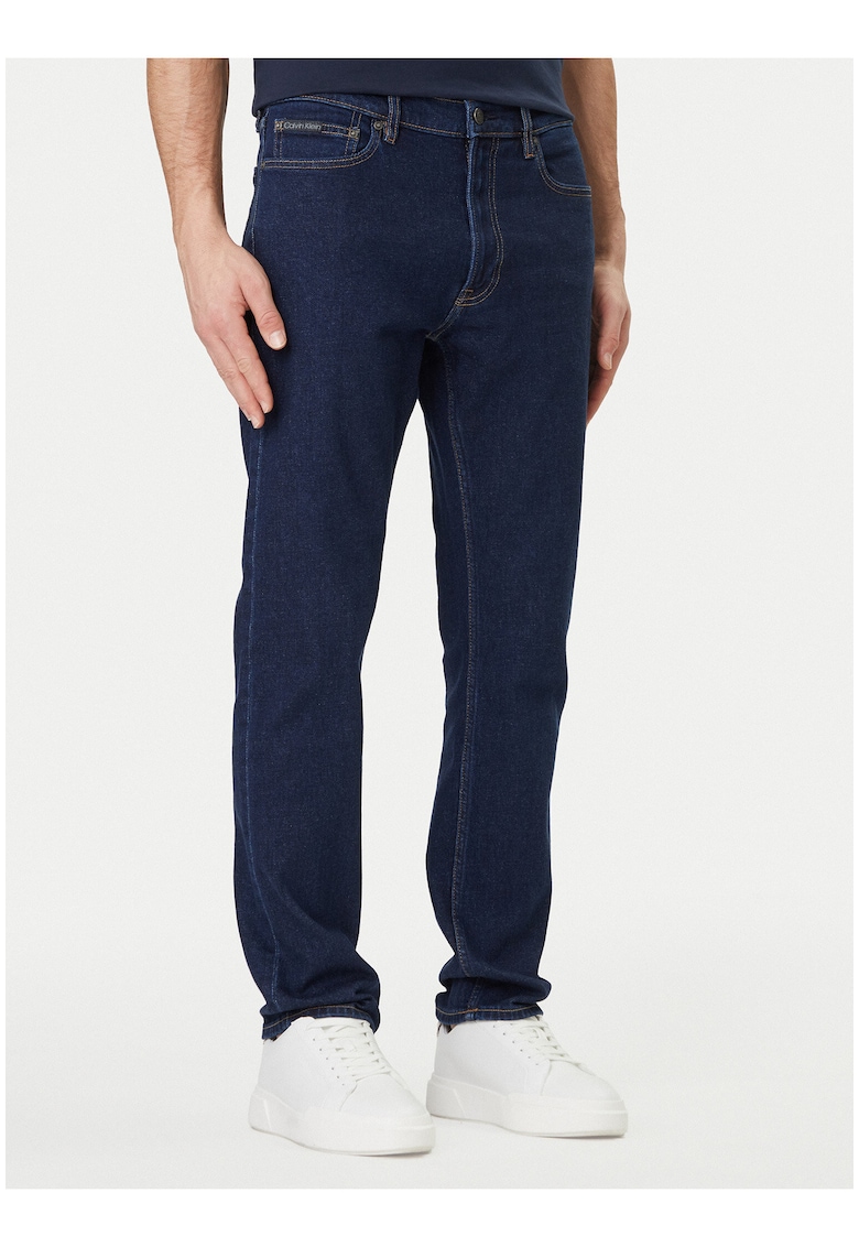 Blugi skinny cu model uni