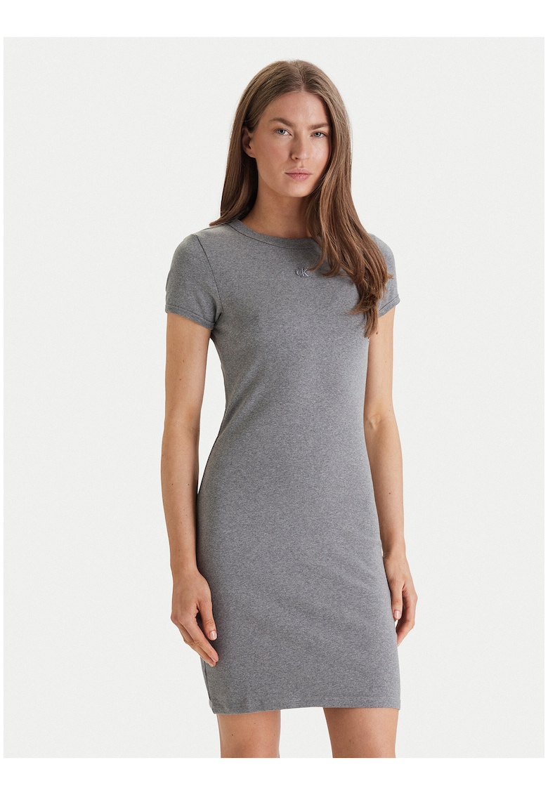 Rochie cambrata cu decolteu rotund