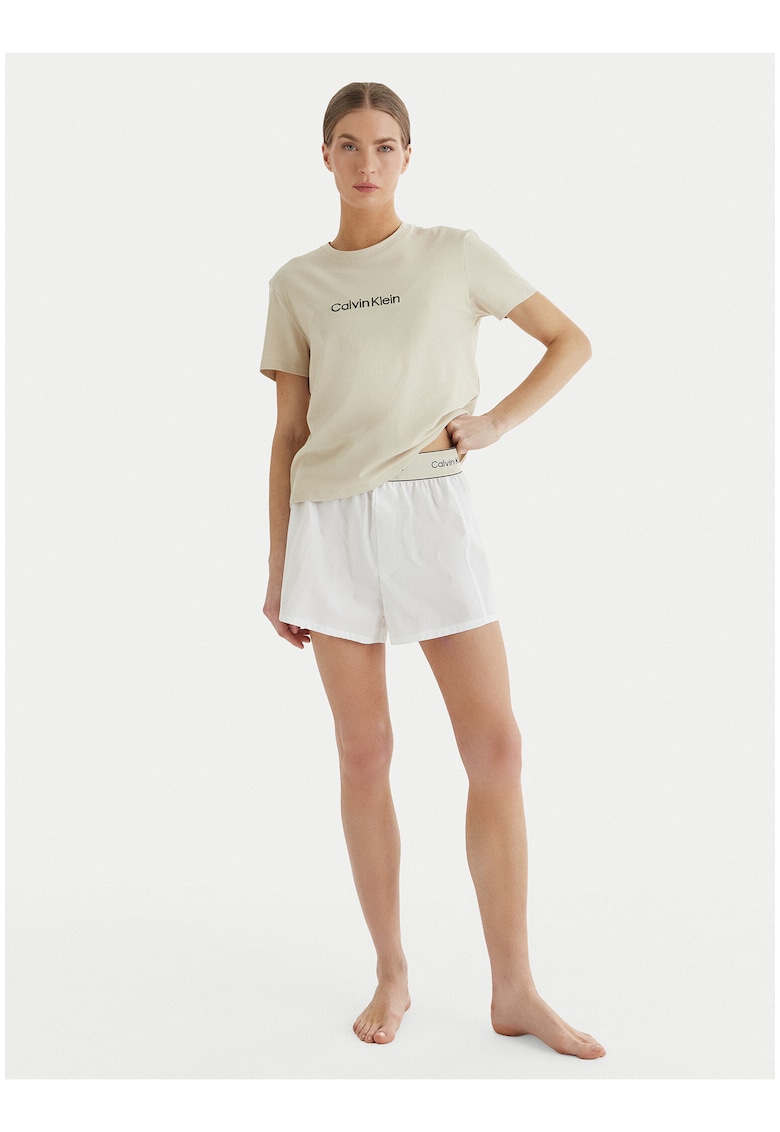 Pijama din bumbac cu print
