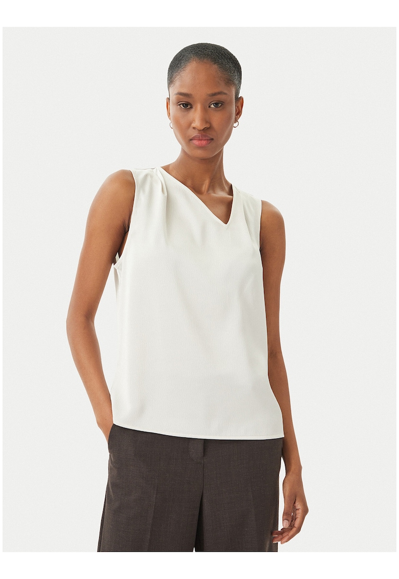 Bluza fara maneci cu decolteu asimetric