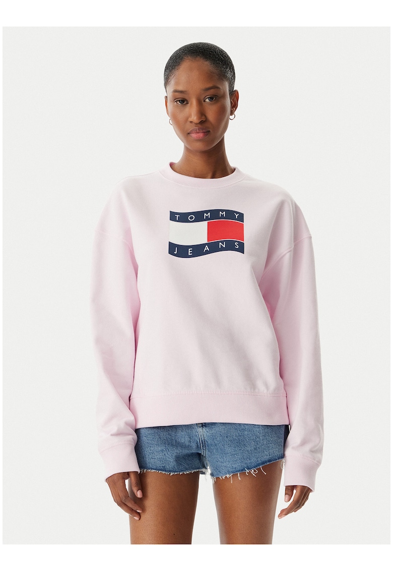 Bluza sport din bumbac cu logo