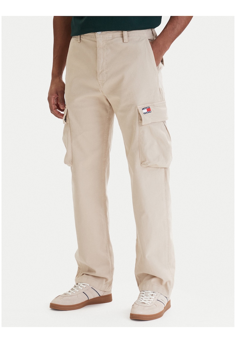Pantaloni cargo cu talie medie