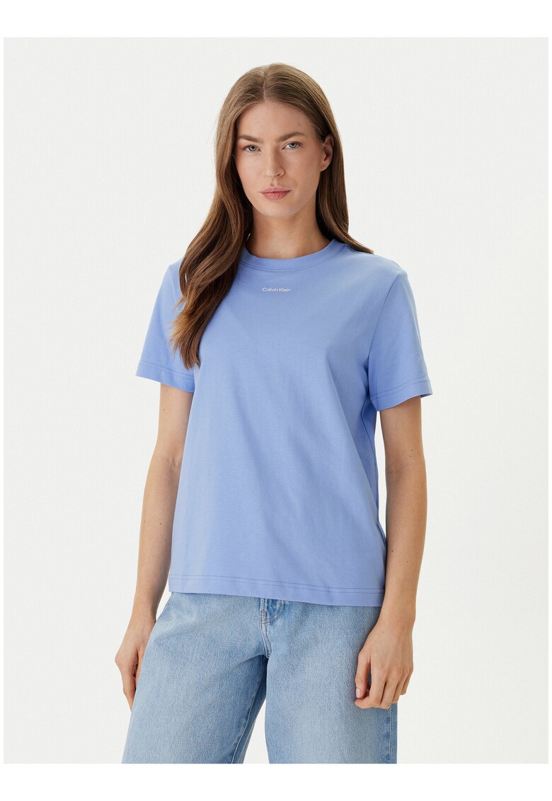 Tricou regular fit din bumbac cu logo discret