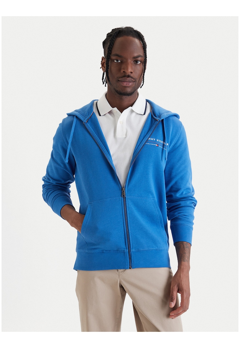 Hanorac regular fit cu fermoar