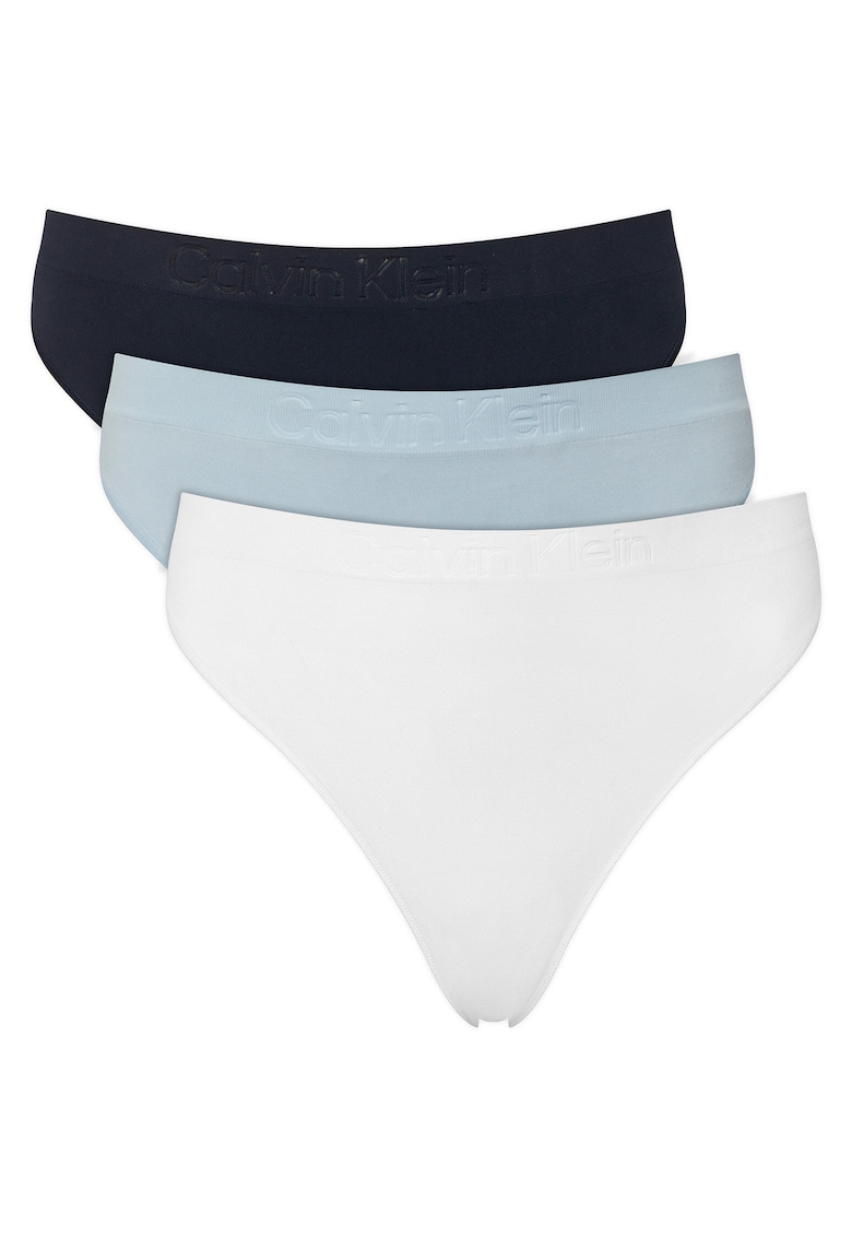 Set de chiloti tanga uni - 3 perechi