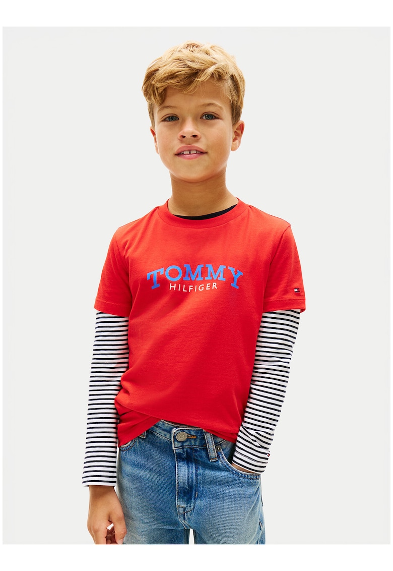 Tricou uni cu imprimeu text