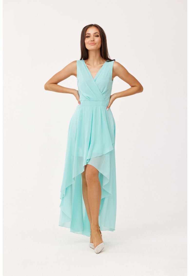 Rochie asimetrica uni cu fermoar pe spate Nelly