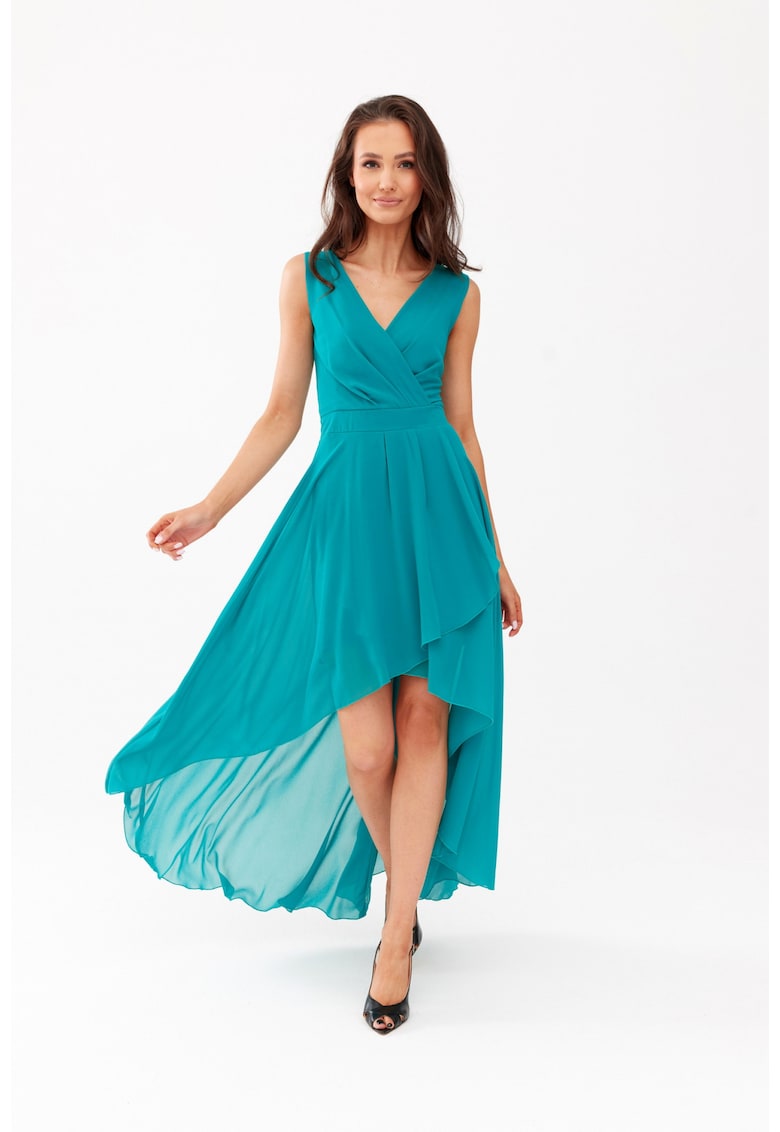 Rochie asimetrica uni Nelly cu fermoar pe spate