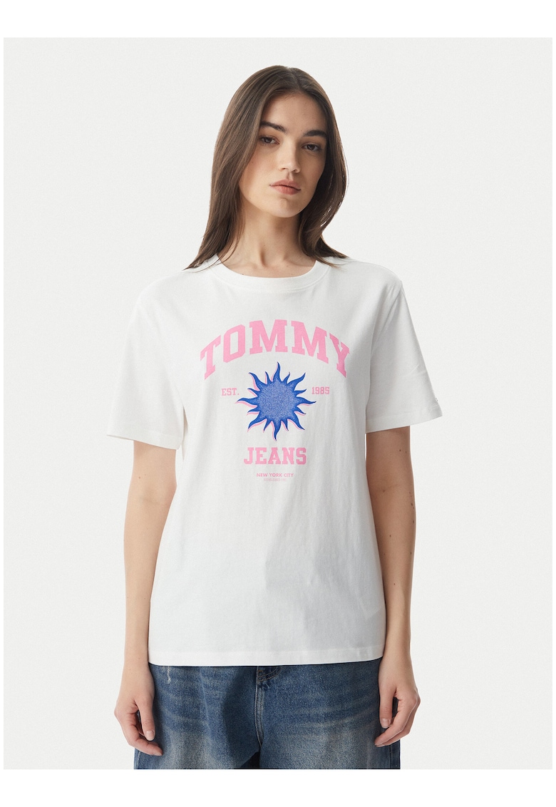 Tricou lejer din bumbac cu imprimeu grafic