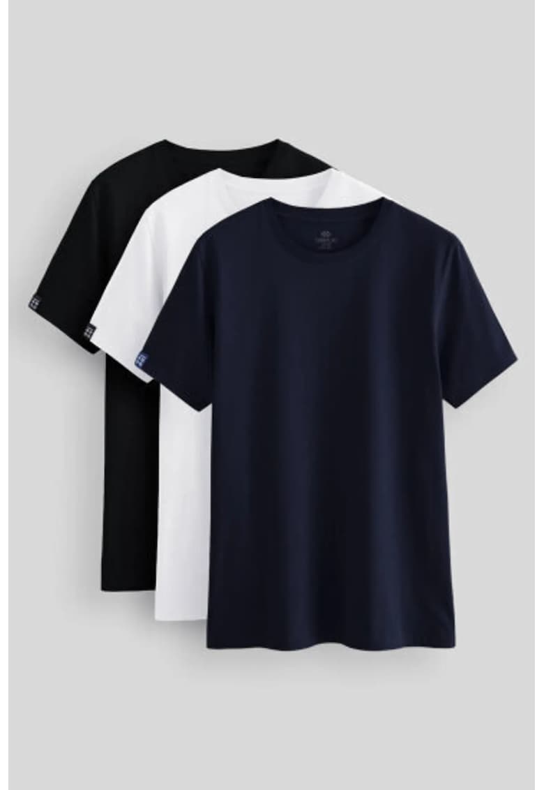 Tricou barbati - Comfort Fit - elastic - albastru - bumbac si elastan