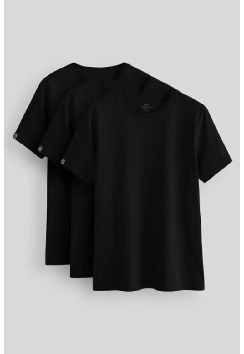 Tricou Comfort Fit - elastic - bumbac 94 - Negru