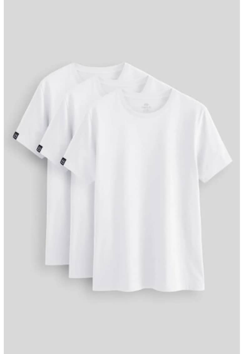Tricou Comfort Fit - elastic - alb - bumbac-elastan