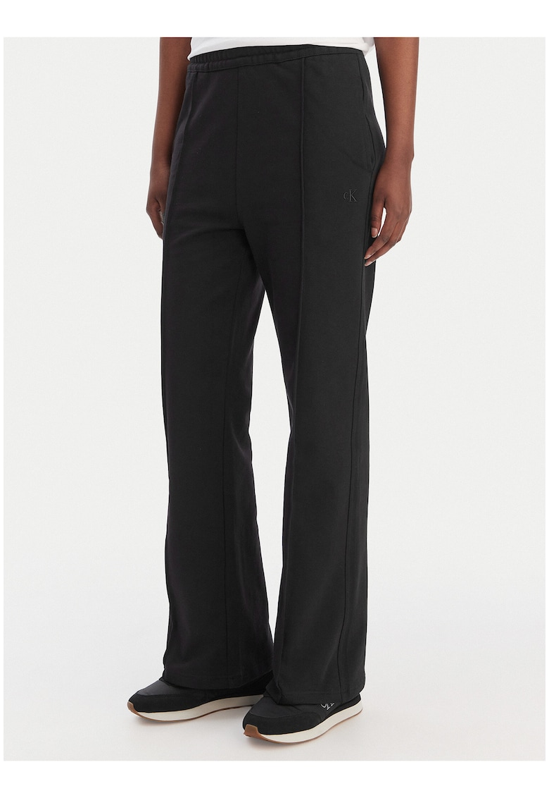 Pantaloni de trening drepti cu talie elastica -