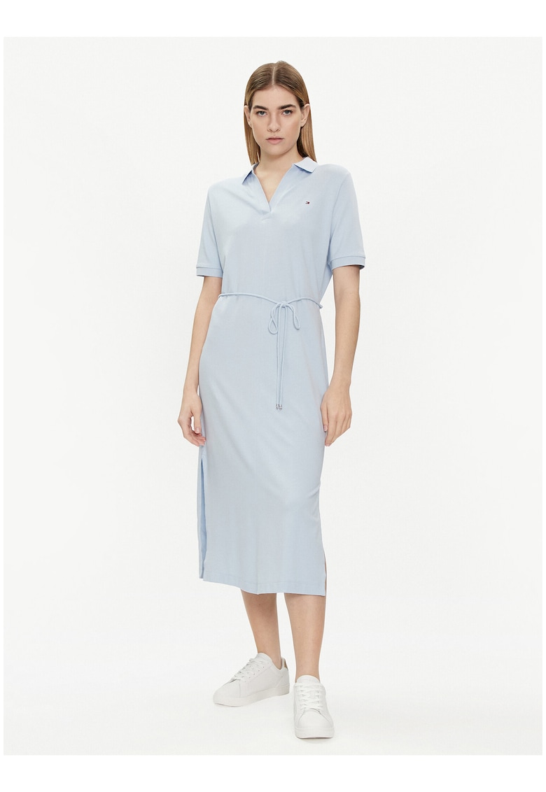 Rochie polo cu cordon in talie