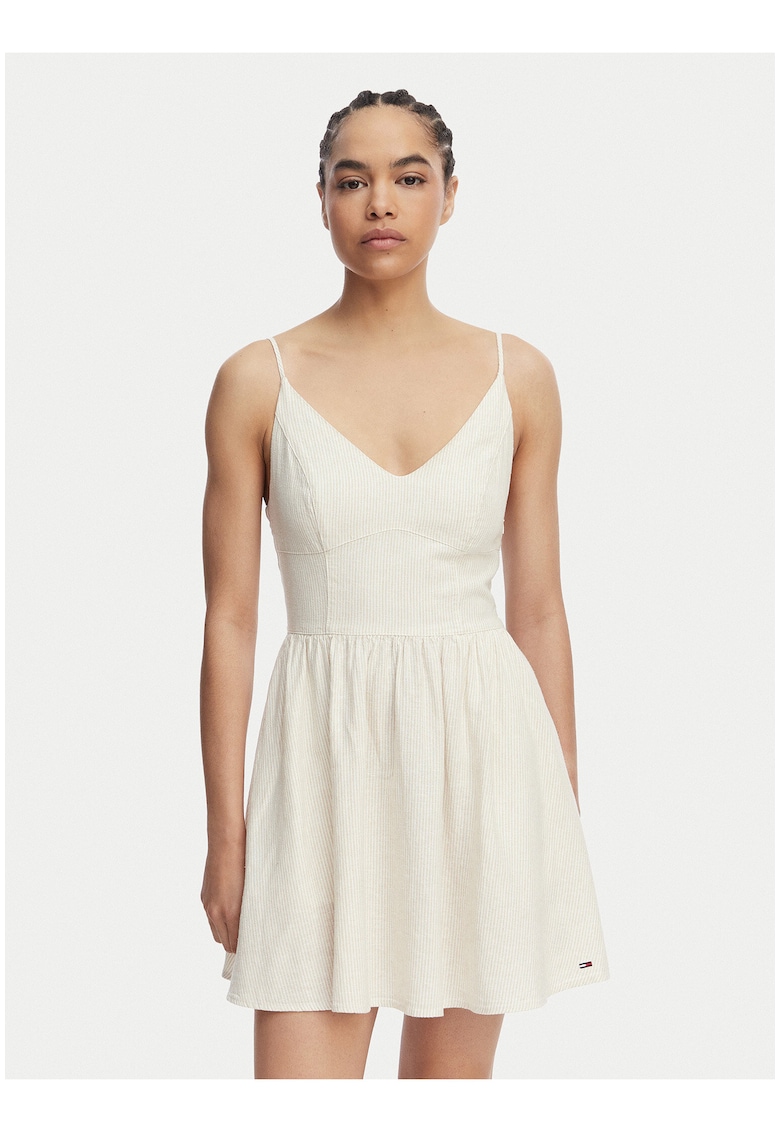 Rochie mini evazatacu decolteu in V
