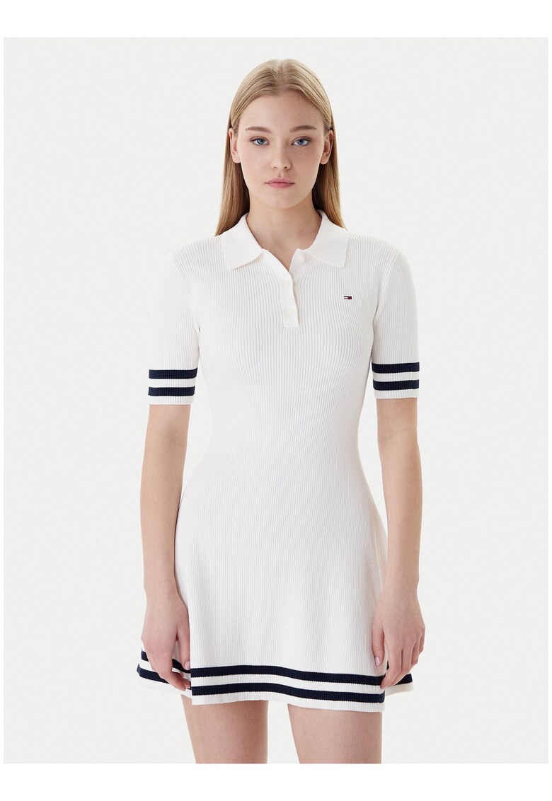 Rochie polo slim fit tricotata
