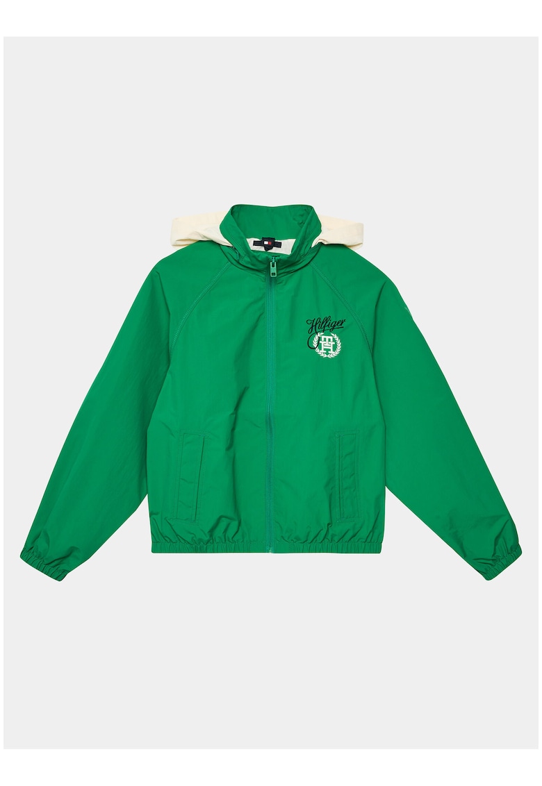 Jacheta cu gluga si maneci raglan