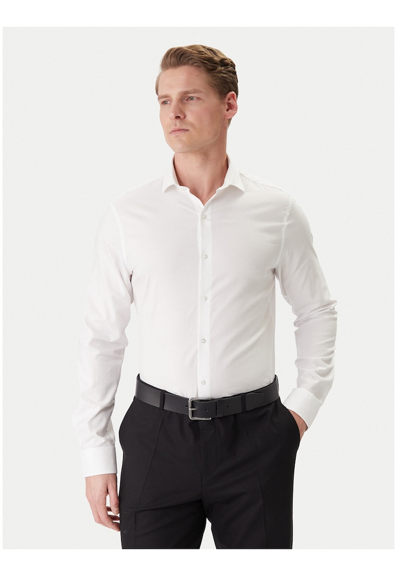 Camasa slim fit din amestec de bumbac