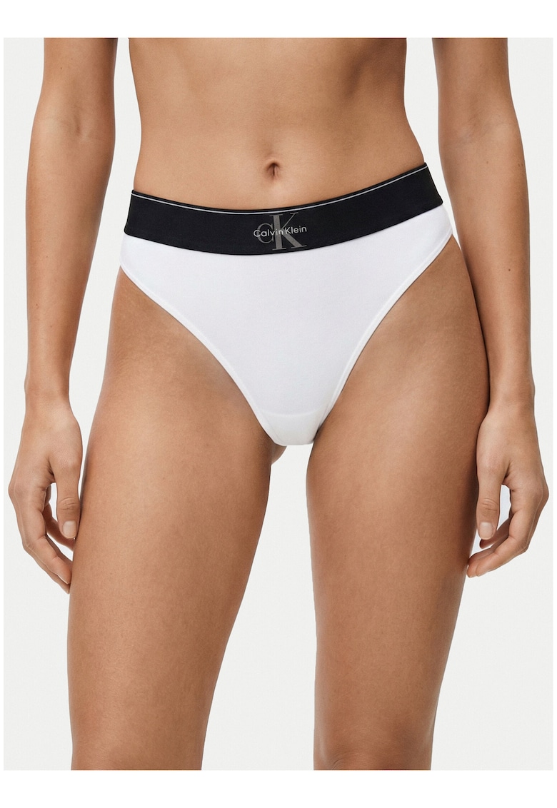 Chiloti tanga in doua culori - cu logo