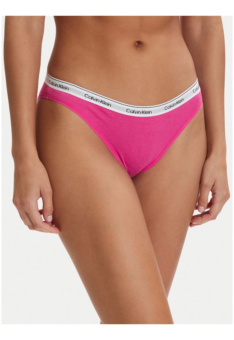 Set de 5 chiloti tanga cu banda logo -